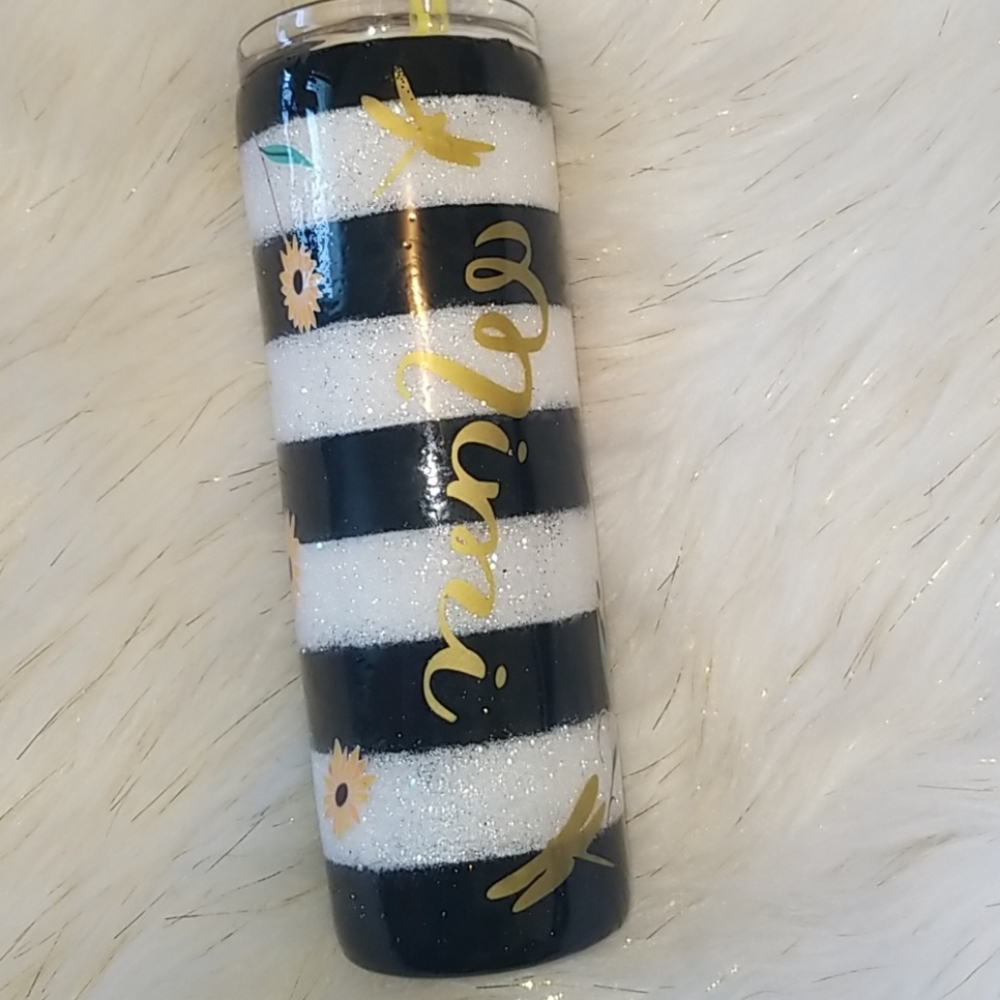 20 oz Skinny Glitter Tumbler